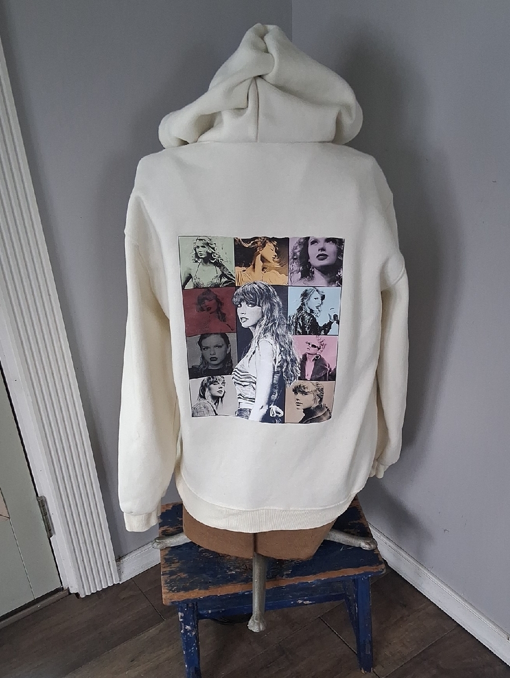 Taylor Swift White 'The Eras Tour' Logo Hoodie